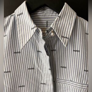 Maison Kitsuné // Striped Paris Shirt // Button up // Pearl Buttons